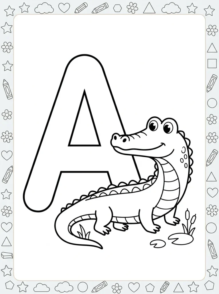 Alligator Coloring Practice