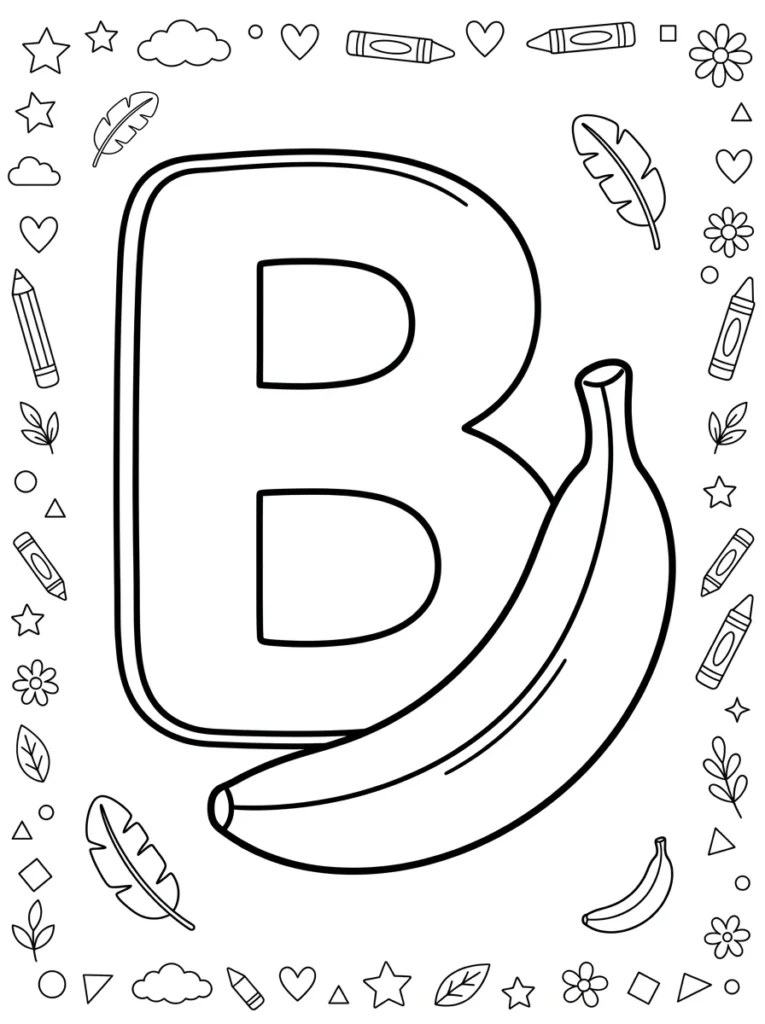 Banana Coloring Page