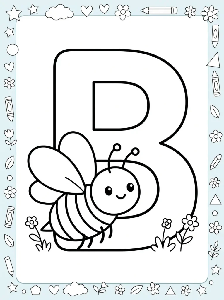 Bee Coloring Page