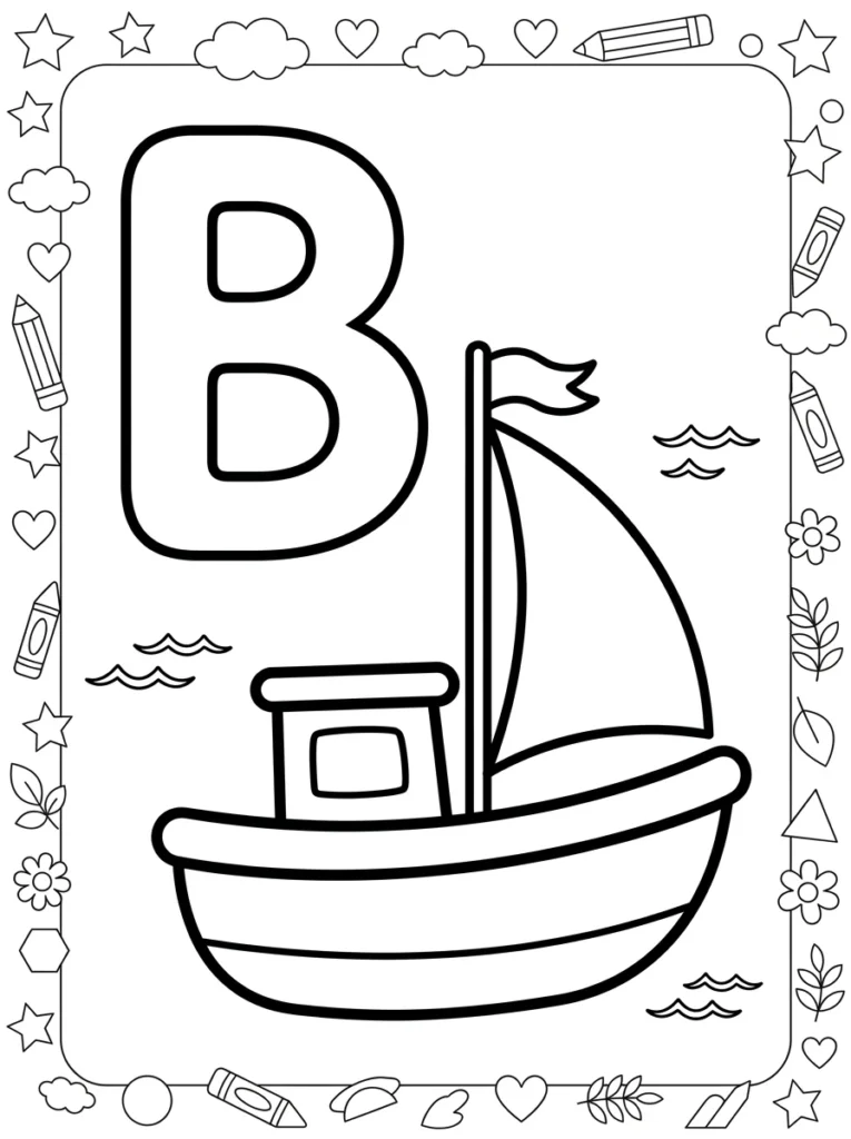 Boat Coloring Page