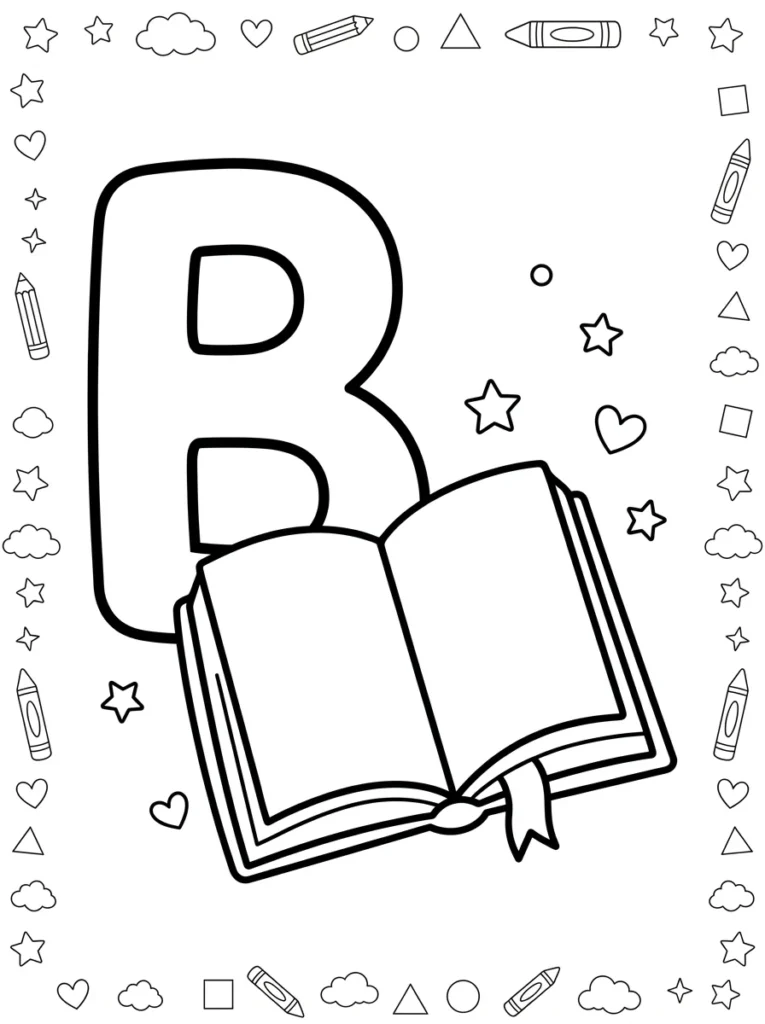 Book Coloring Page