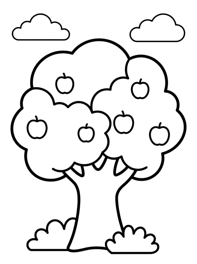Forest Tree Coloring Page