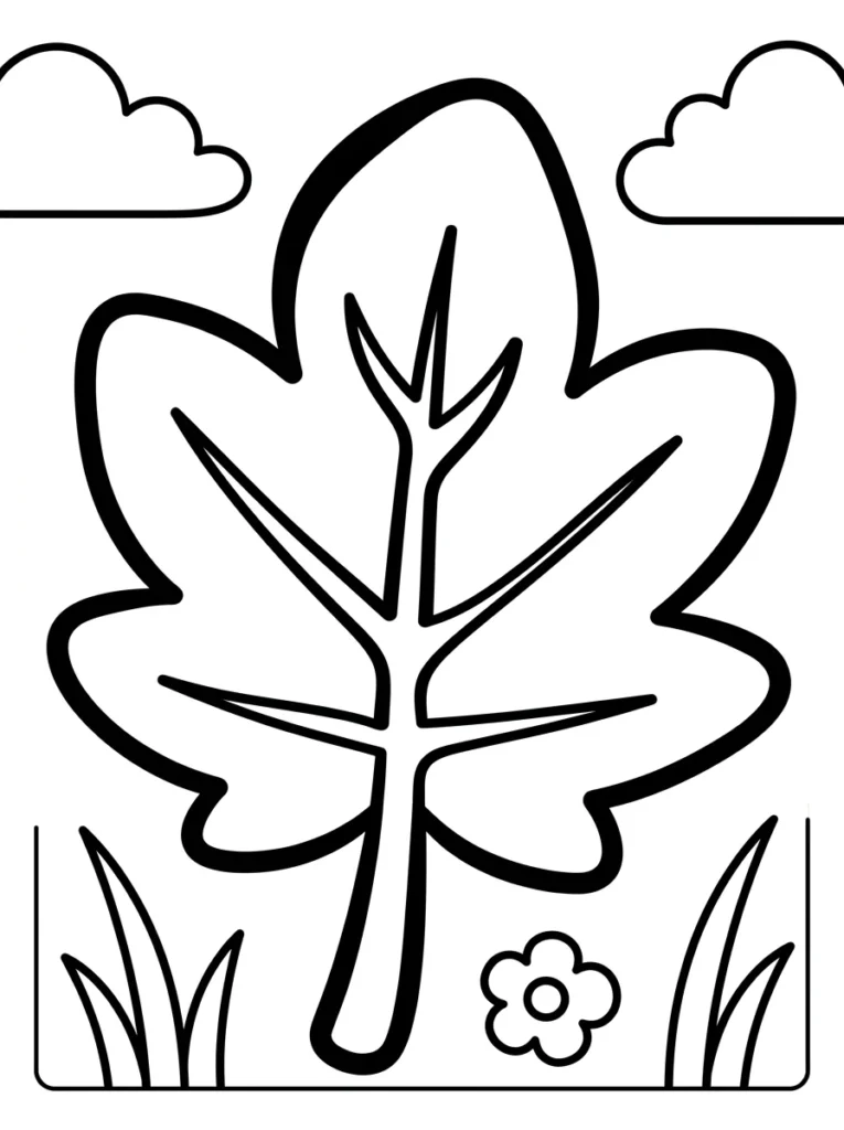 Leaf Coloring Page
