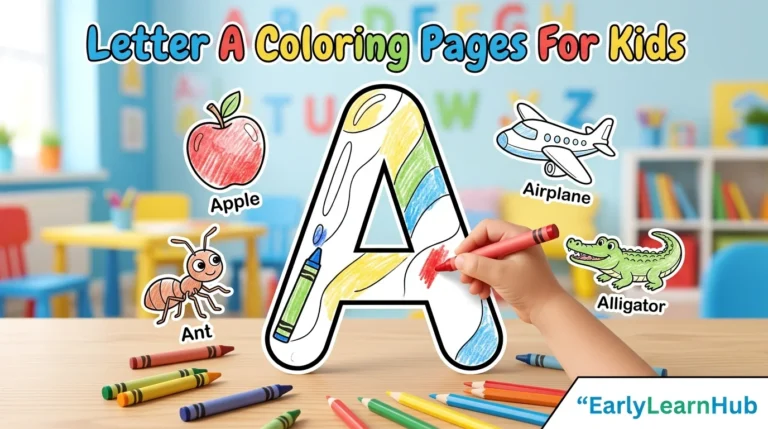 Letter A Coloring Pages For Kids