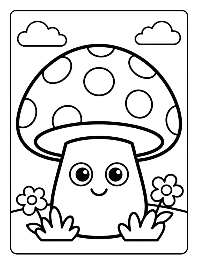 Mushroom Coloring Page