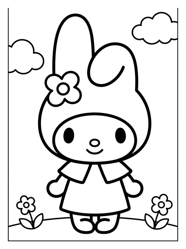 My Melody Coloring Pages for Kindergarten