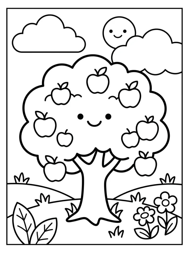 Orchard Coloring Page