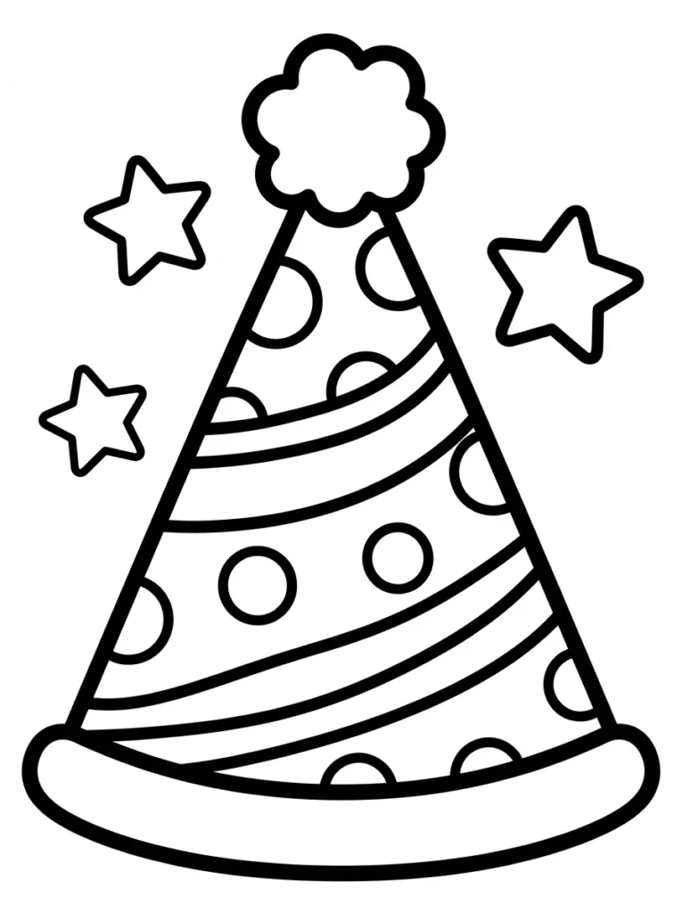 Party Hat Coloring Page