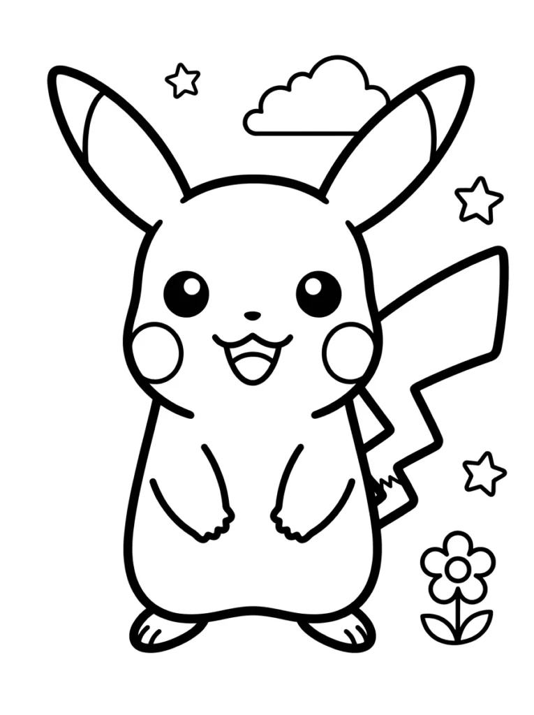 Pikachu Coloring Page