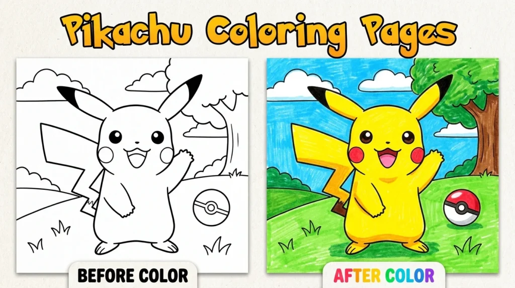 Pikachu Coloring Pages