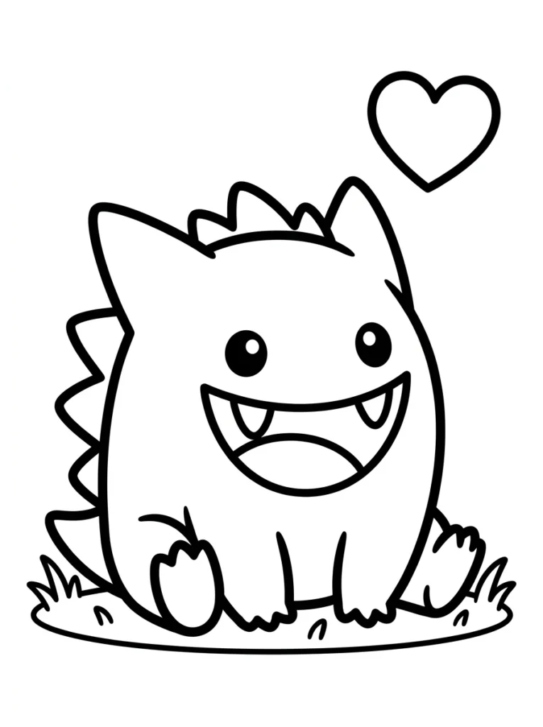 Printable Gengar Coloring Pages for School and Home