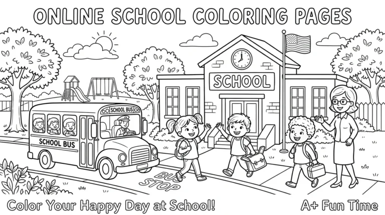 School Online Coloring Pages For Kids