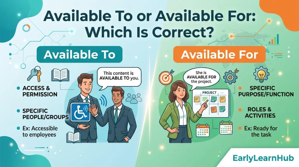 Available To or Available For: Which Is Correct?