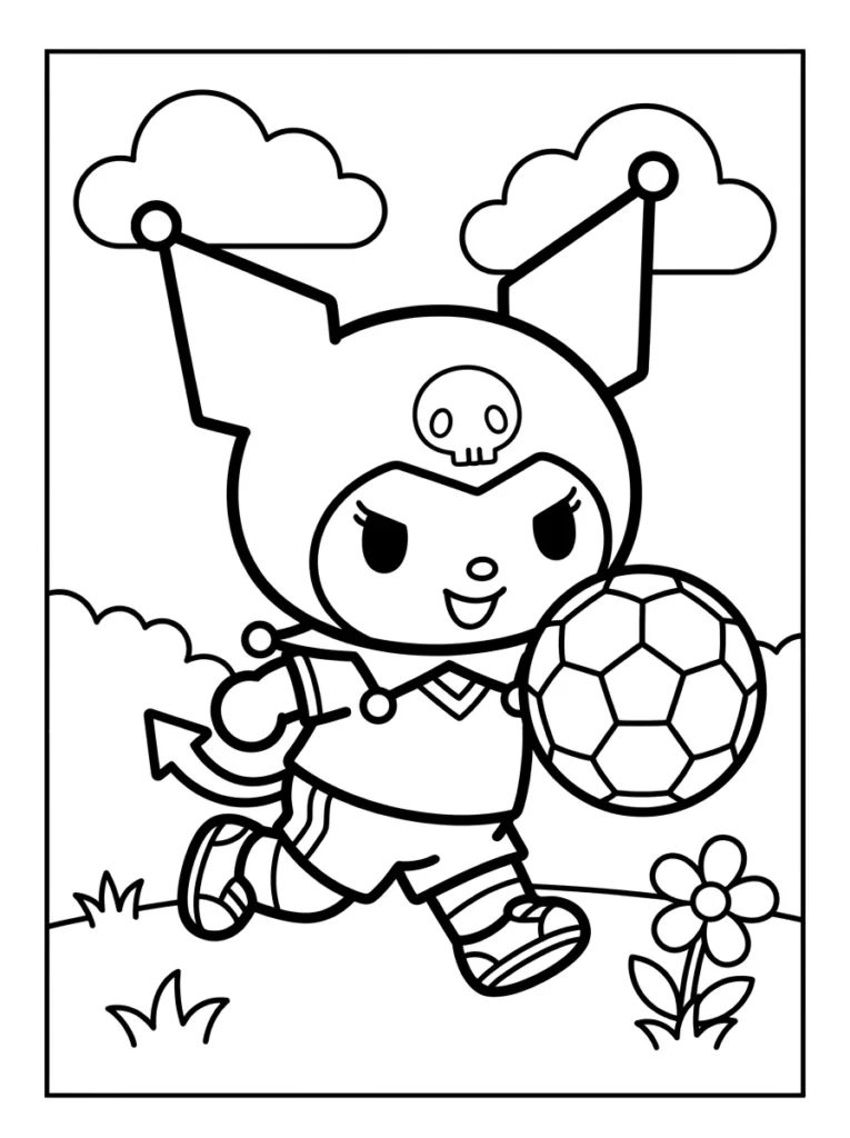 Cute Kuromi Pattern Coloring Pages