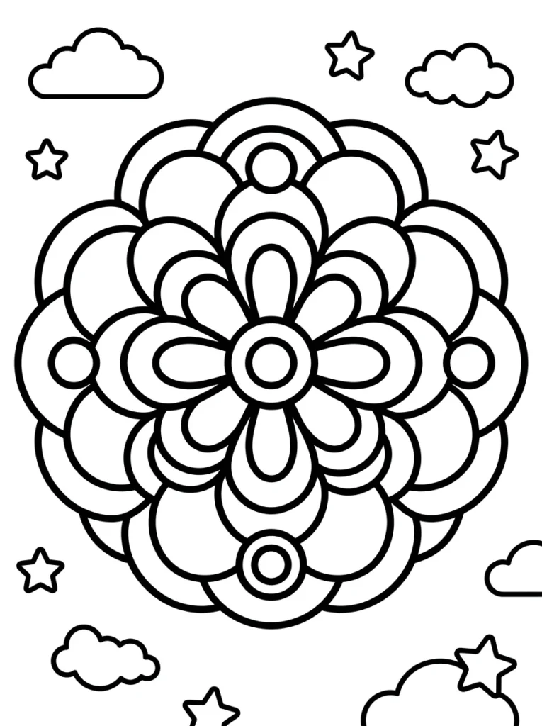 Free Printable Mandala Coloring Book for Adults