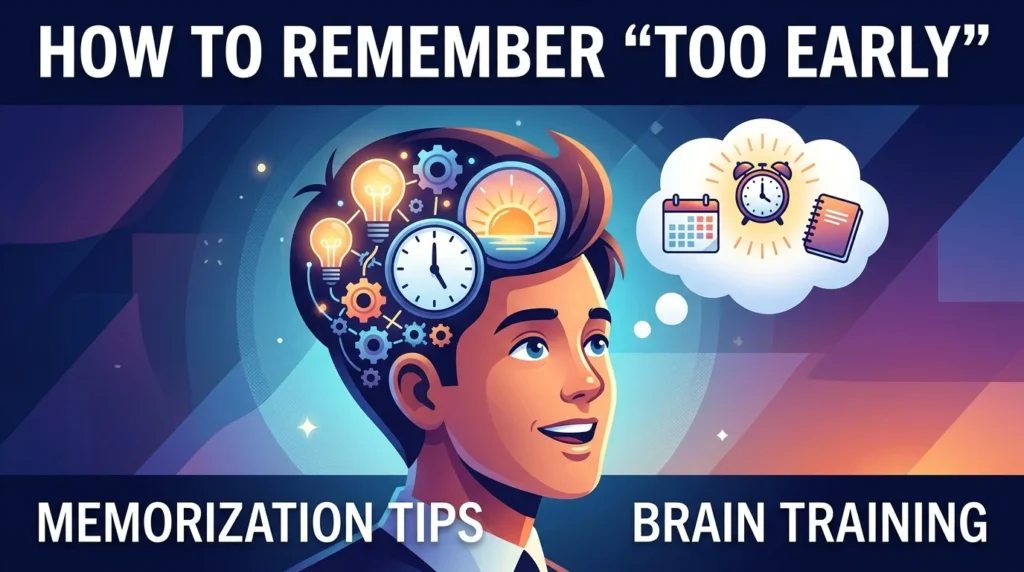 How to Remember “Too Early”