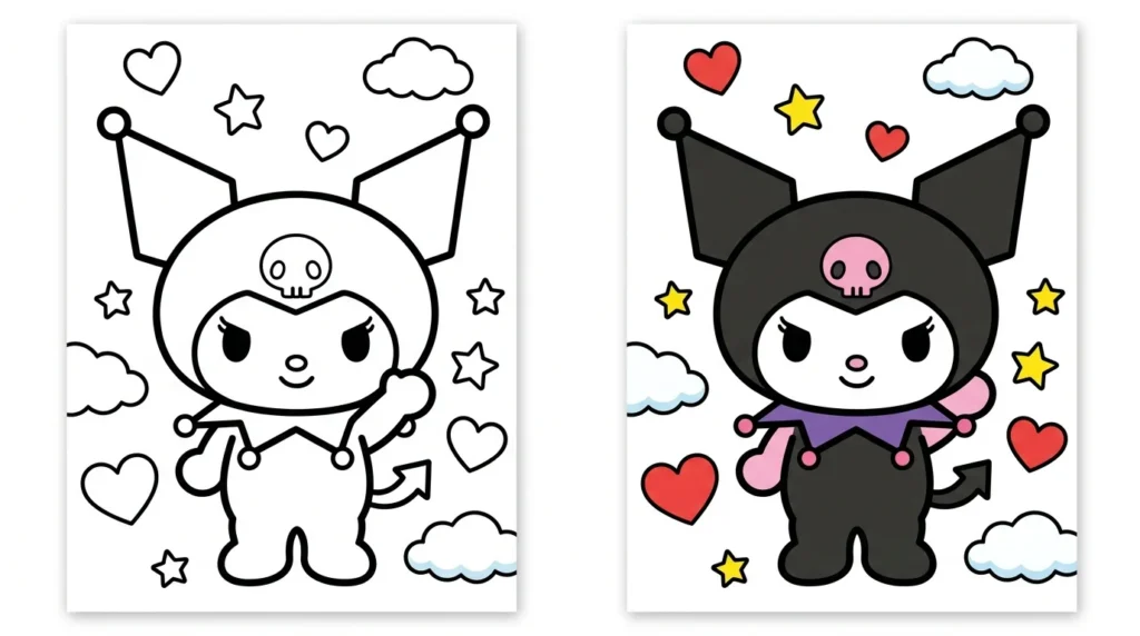 Kuromi Coloring Pages For Kids