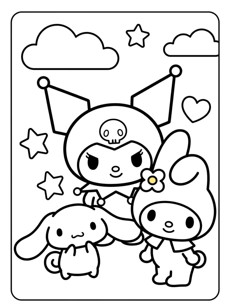 Kuromi and Friends Coloring Pages