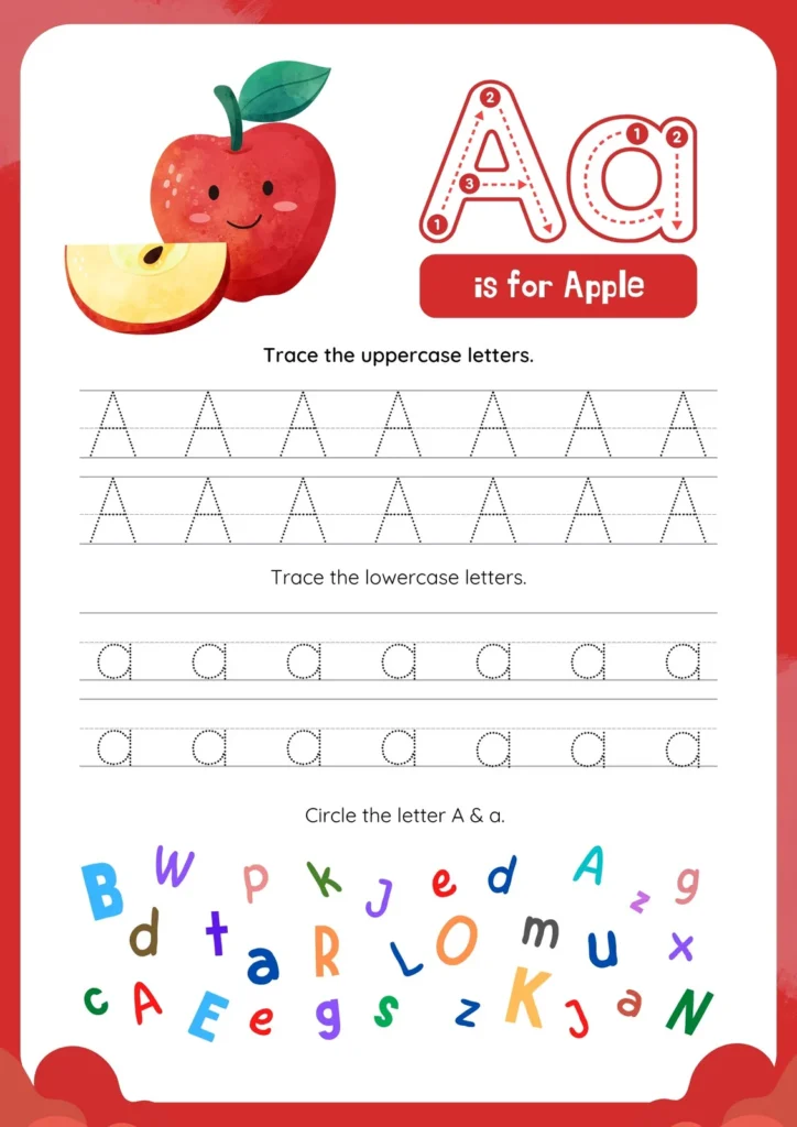 Letter A Reading and Phonics Worksheets