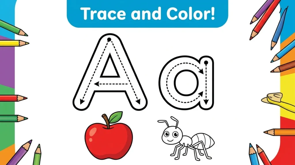Letter A Worksheets For Kids