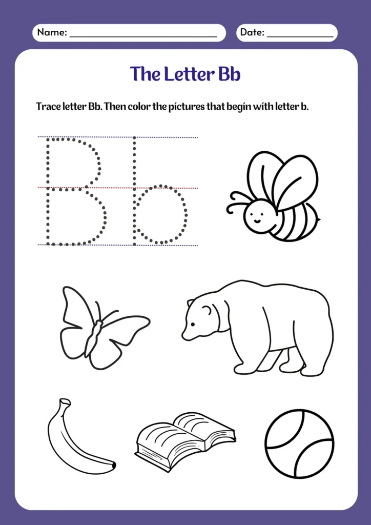 Letter B Coloring Activities