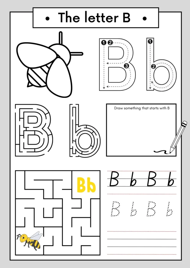 Letter B Picture Worksheets