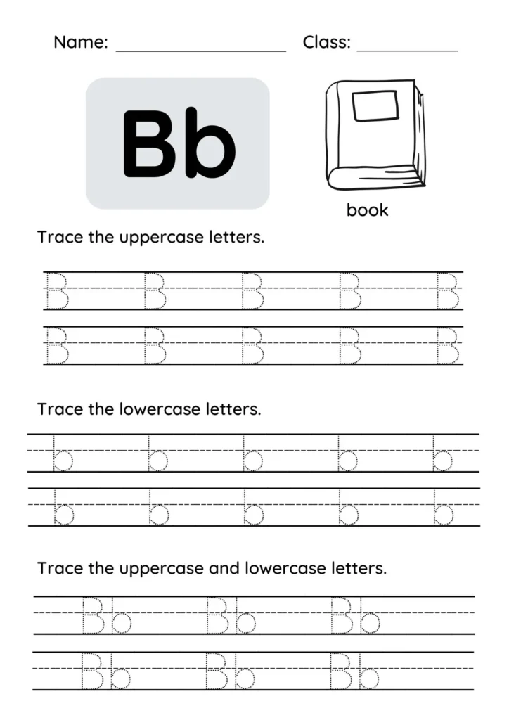 Letter B Tracing Worksheets