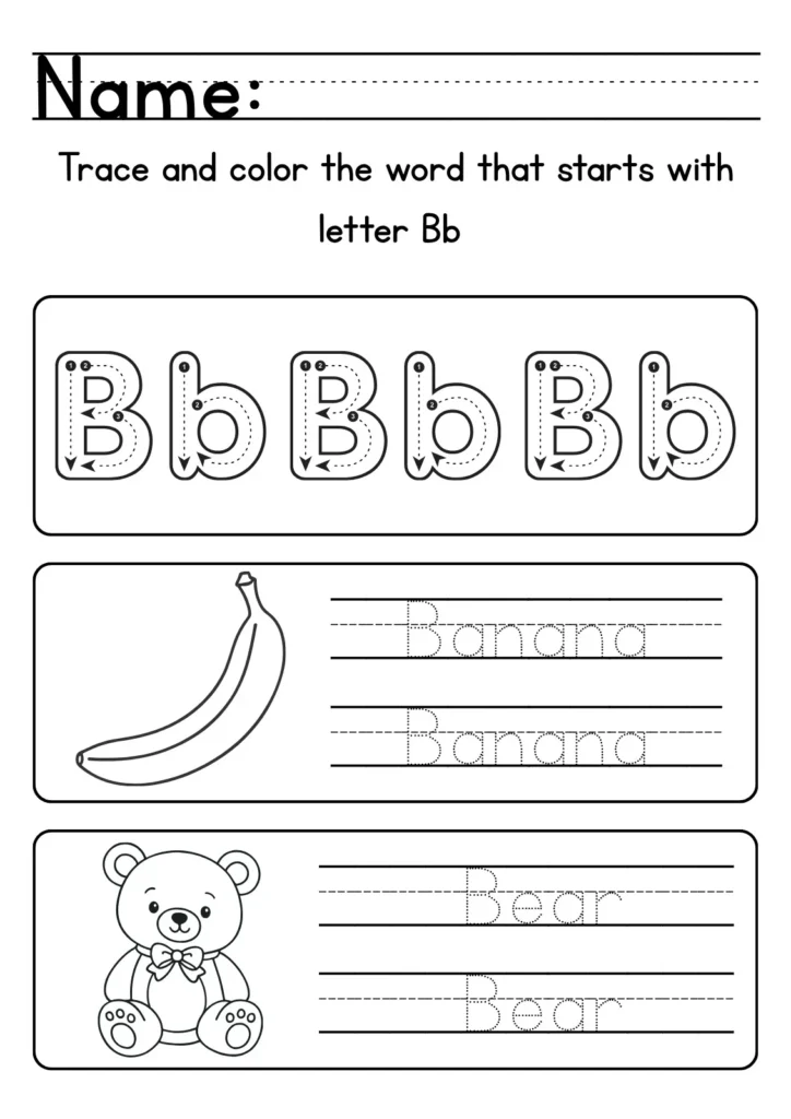 Letter B Beginning Sound Worksheet