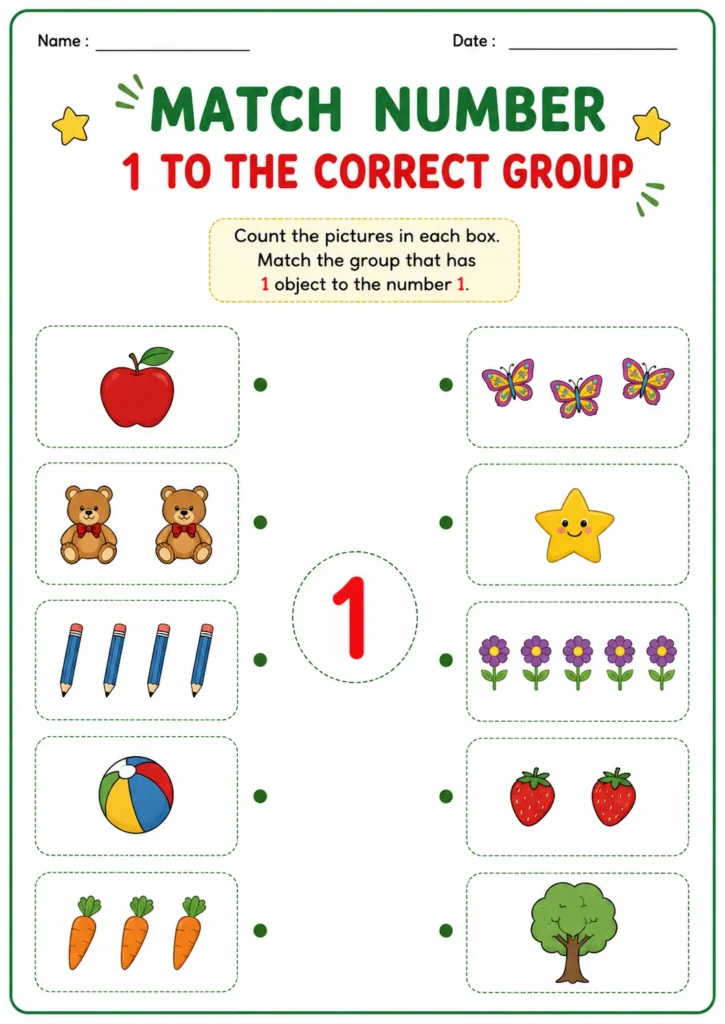 Match Number 1 to the Correct Group
