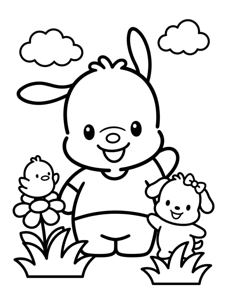 Pochacco and Friends Coloring Pages