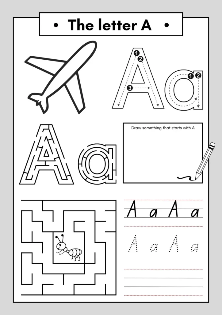 Printable Letter A Tracing Worksheets