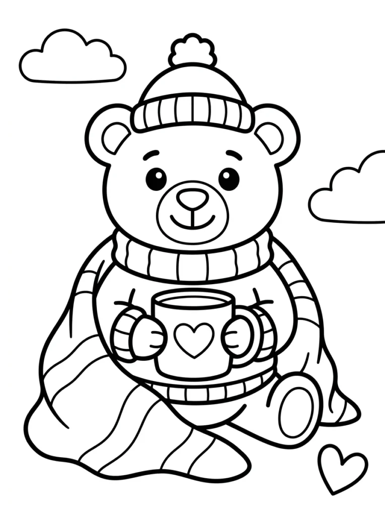 Printable My Favorite Cozy Coloring Pages
