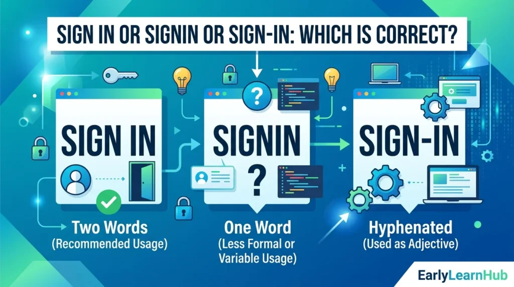 Sign In or Signin or Sign-In: Which Is Correct?