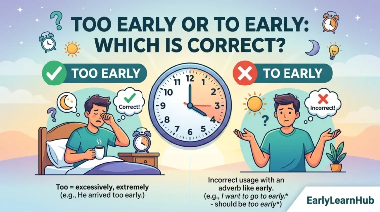 Too Early or To Early: Which Is Correct?