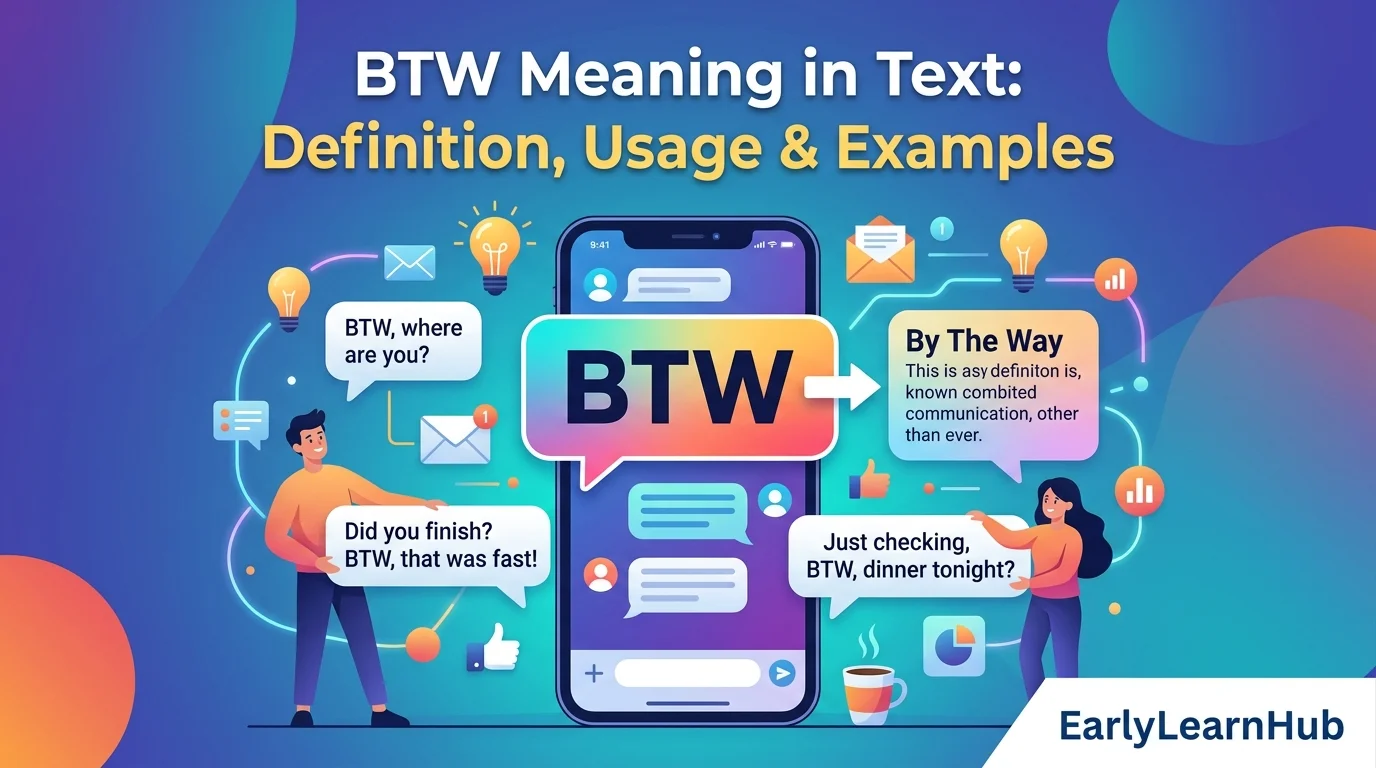 BTW Meaning in Text: Definition, Usage & Examples