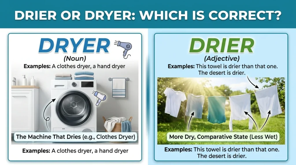 Drier or Dryer Which Is Correct