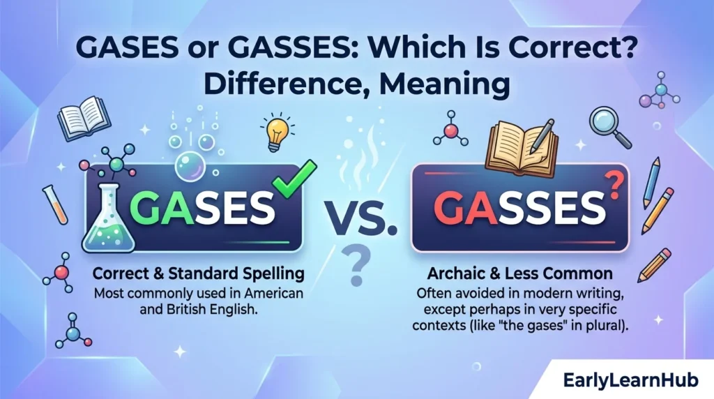 Gases or Gasses: Which Is Correct? Difference, Meaning