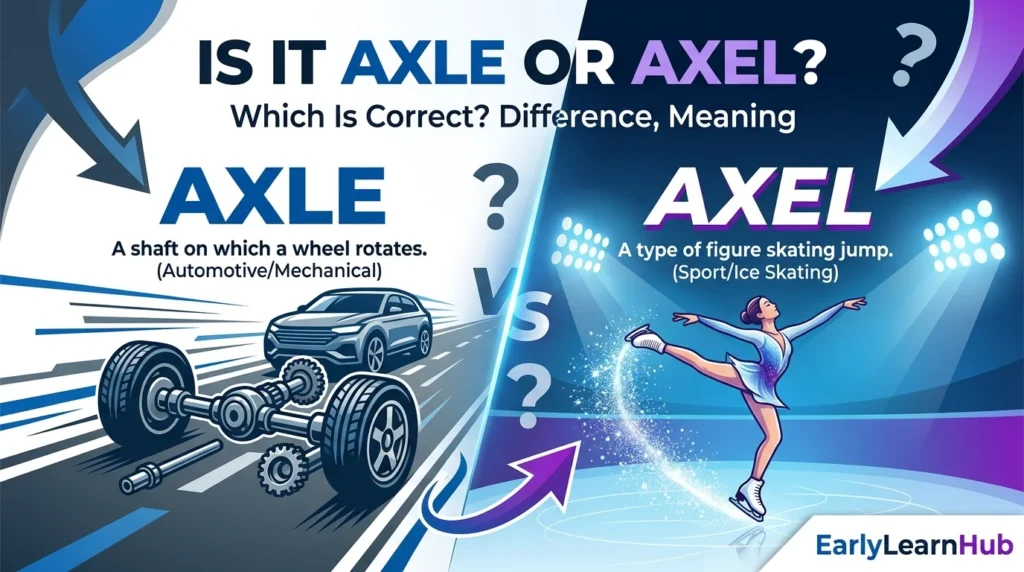 Is It Axle or Axel? Which Is Correct? Difference, Meaning