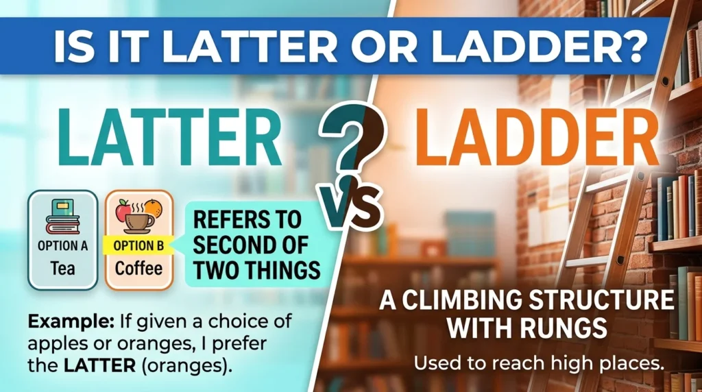 Is It Latter or Ladder