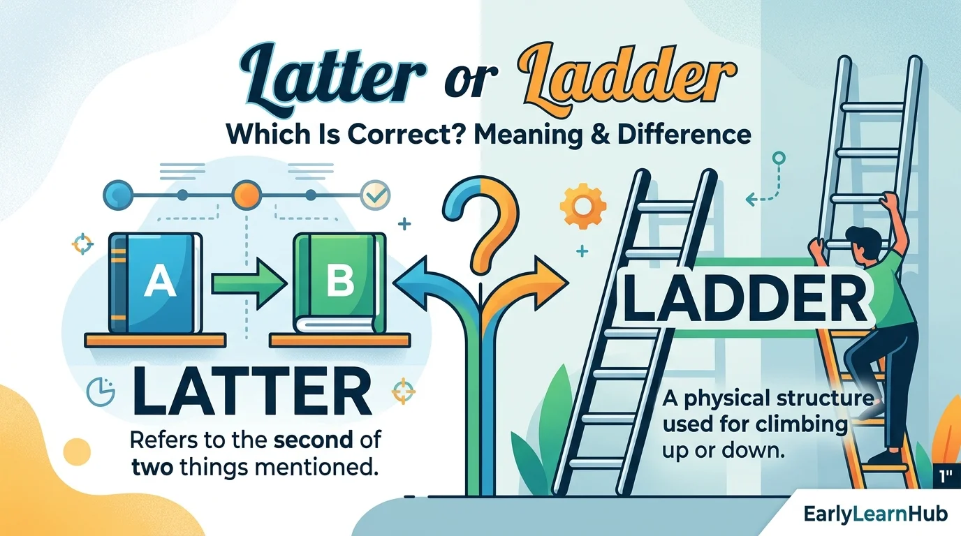 Latter or Ladder: Which Is Correct? Meaning & Difference