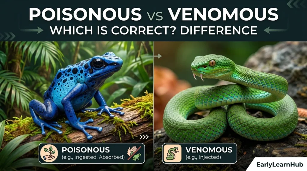 Poisonous vs Venomous Which Is Correct Difference