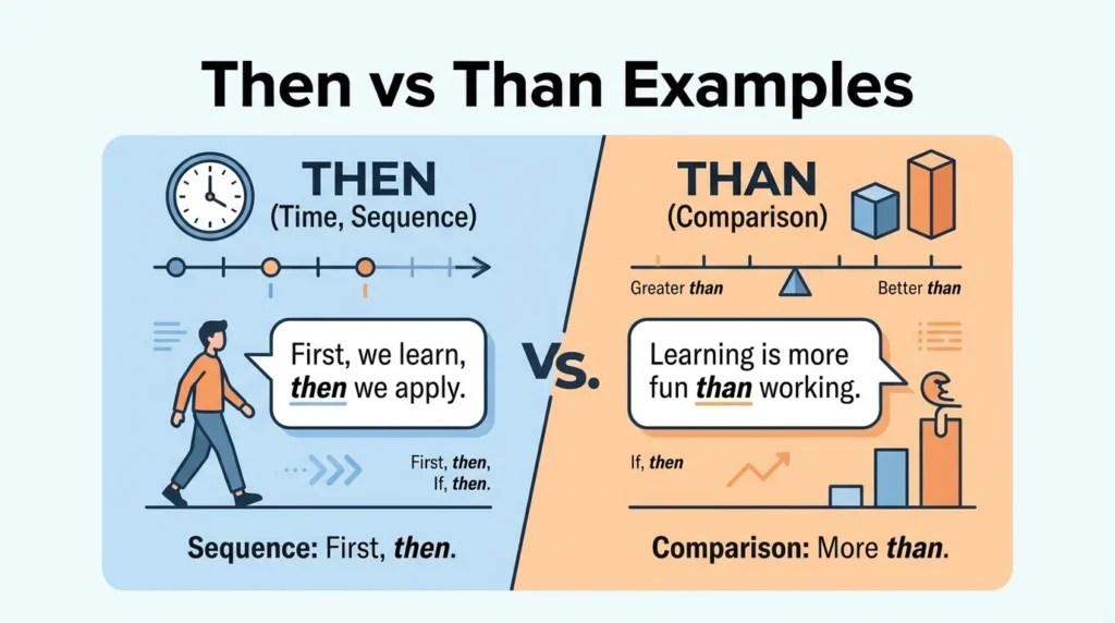 Then vs Than Examples