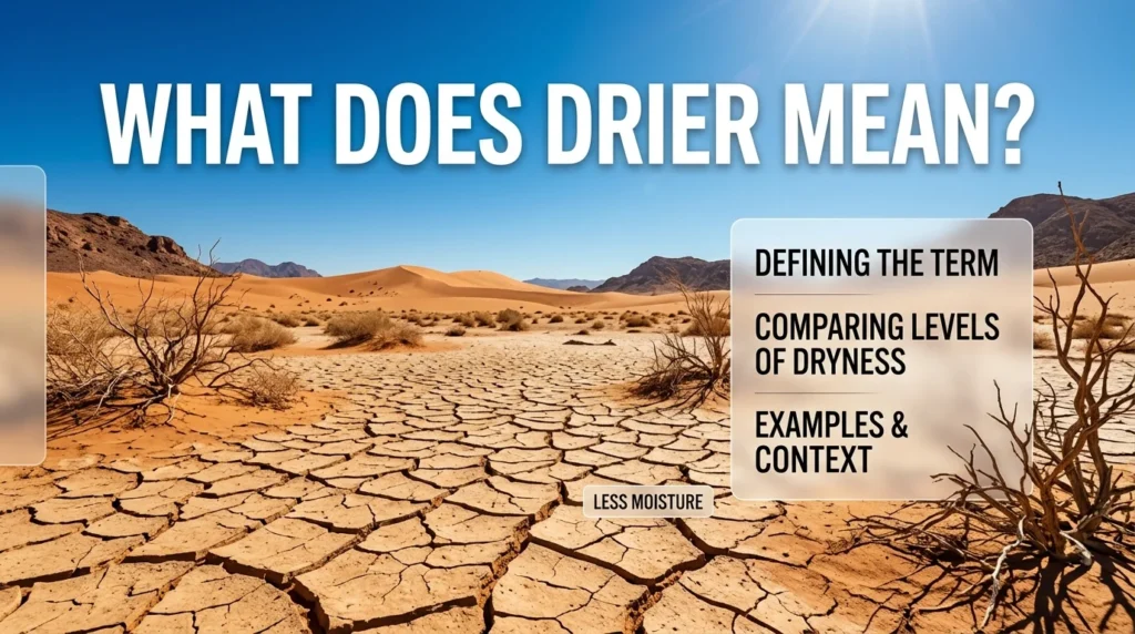 What Does Drier Mean