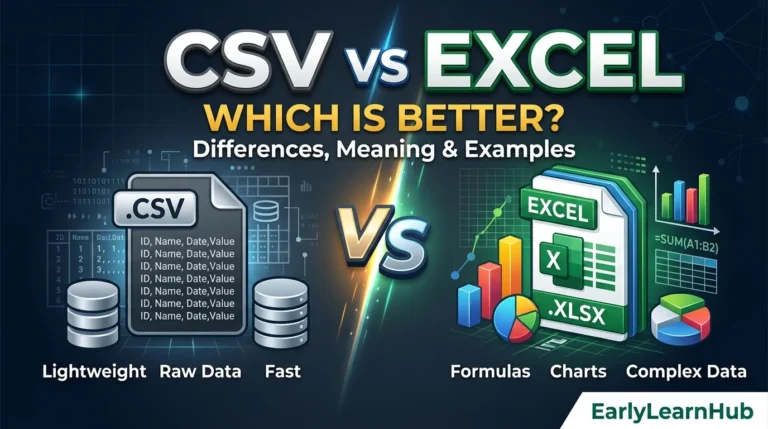 CSV vs Excel: Which Is Better? Differences, Meaning & Examples