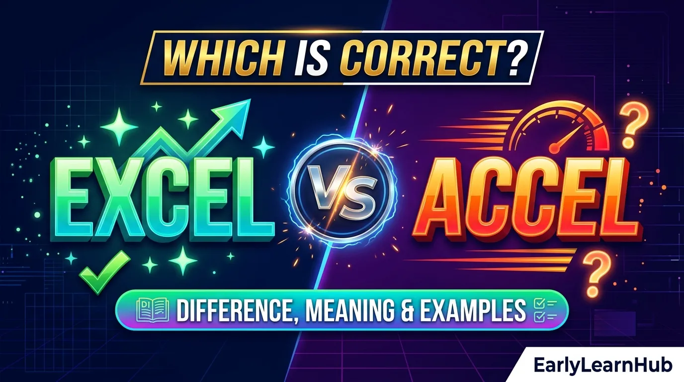 Excel vs Accel: Which Is Correct? Difference, Meaning & Examples