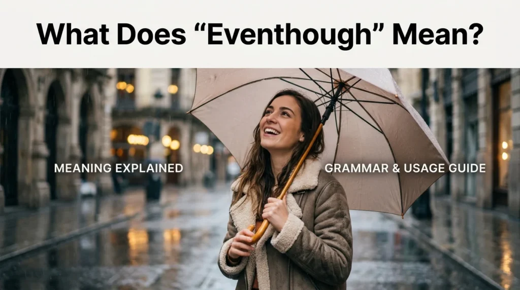 What Does Eventhough Mean